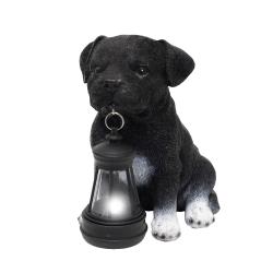 Home napelemes kerti lámpa, kutya lámpással (MX672-fekete)