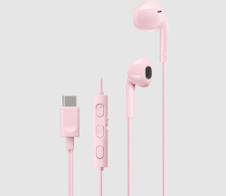 JVC HA-FR17UCPU fülhallgató mikrofonnal, USB-C, rozsaszín (15106)