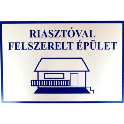Tábla műanyag A4 Riasztóval felszerelt épület (3427106)