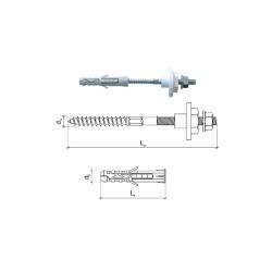 Wkret-met Mosdórögzítő garnitúra M8x120 (12 x 80-as tipli) (3023912)