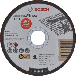 Bosch Darabolótárcsa hajlított, Standard for Inox WA 36 R BF hajlított (2608601514)