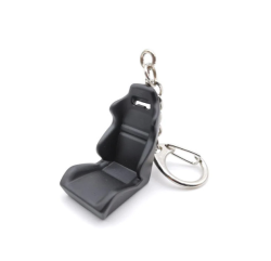 Sportülés kulcstartó, fém, fekete (W16362-10)