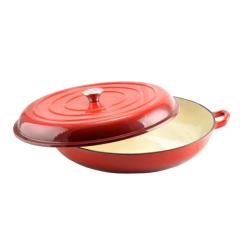 Perfect Home zománcozott öntöttvas szeletsütő lábas fedővel 40 cm (14754)