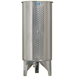 Inox 300 l-es bortartály, úszófedeles, paraffinos, 3 csappal (Zottel) (10480)