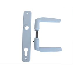 AL-LOY SB ajtókilincs 410 + ajtócím 90 mm cilinderlyukas fehér porszórt (3986640)