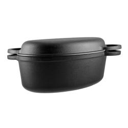 Perfect Home öntöttvas íves fülű kacsasütő 2in1 (17811)