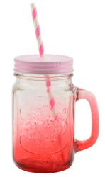 Befőttesüveg bögre, piros (13102-piros)