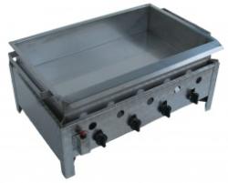 Négyégős asztali lángossütő készülék rozsdamentes serpenyővel PB-gáz üzemű (BGT-4 LRM)