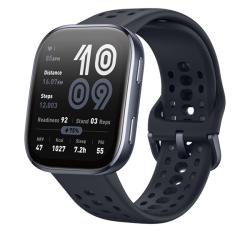 Amazfit Bip 6 okosóra (aktivitásmérő, szilikon szíj, BioTracker, GPS, IP68 vízálló) FEKETE