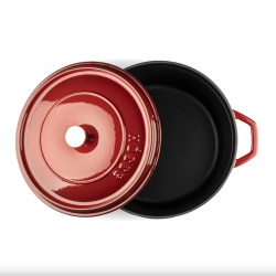 Hósse zománcozott öntöttvas edény 24cm, 3,1L, bordó (HOS-KIEG-035)