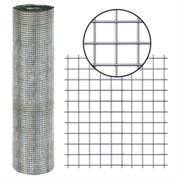 Drótháló 10x1M pontheggesztett 10x10mm D=1mm horganyzott (3121533)