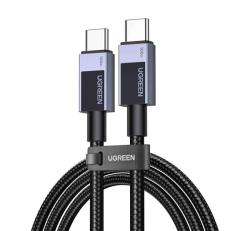 Ugreen L512 adatkábel (Type-C - Type-C, 100W, PD gyorstöltő, 100cm) SÖTÉTSZÜRKE