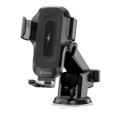Devia SMART autós tartó (műszerfalra, szélvédőre, tapadókorongos, 15W, wireless, 360°, 4.7-6.9