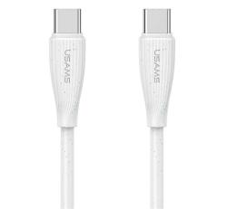 Usams GREEN SERIES adatkábel (USB - Type-C, 60W, gyorstöltő, 100cm) FEHÉR