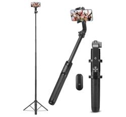 SPIGEN S560W szelfibot (univerzális, bluetooth vezérlő gomb, tripod állvány, 162cm magas, 190°-ban f