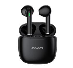 Awei T26 PRO bluetooth fülhallgató SZTEREO (v5.3, TWS, aktív zajszűrő, vízálló + töltőtok) FEKETE