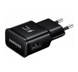 Samsung hálózati töltő USB aljzat (15W, EP-TA200EBE, gyorstöltő) FEKETE
