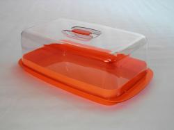 Sütisdoboz narancsszínű műanyag, tetővel 36,5x21x11,5 cm (256)