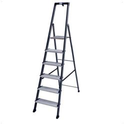 Krause Monto Securo lépcsőfokos állólétra eloxált 6 fokos  (126443)