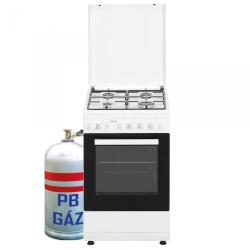 Samus (SM561APBS) gáztűzhely PB-gáz üzemű, 4 égős, piezo, 50 cm, fehér