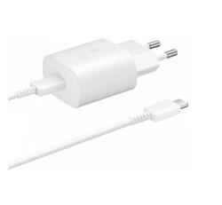 Samsung hálózati töltő Type-C aljzat (25W, PD gyorstöltő 3.0 + Type-C kábel) FEHÉR