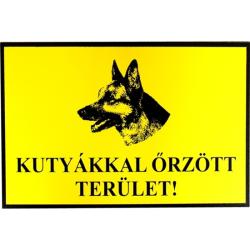 Tábla műanyag A4 Kutyákkal őrzött terület (3427104)