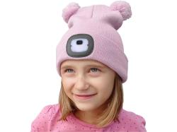 Extol Light kötött gyerek sapka, rózsaszín, 4x25 Lumen (43458)
