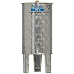 Inox 16 l-es bortartály, úszófedeles, paraffinos, 1 csappal (Zottel) (10473)