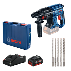 Bosch GBH 180-LI akkus fúrókalapács + 1 x 4,0 Ah akku + SDS Plus készlet szerszámtáskában (0615990M9