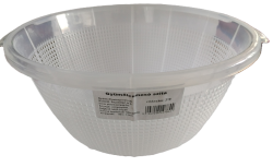 Gyümölcsmosó műanyag szita víztiszta (316)