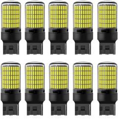 T20 W21W 7440 LED izzó 144 SMD fehér CANBUS 12-48V, 10 db (22001)