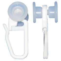 Függönytartó horog műanyag nagy görgős (3716096)