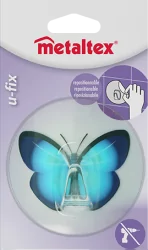 Metaltex U-FIX öntapadós akasztó pillangós (294805-P)