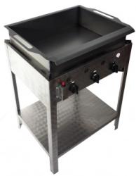 BGS-3.1 LO háromégős álló lángossütő készülék, olajleeresztő csappal, Földgáz üzemű