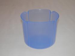 Virágtartó kaspó, szirom formájú, 15 cm, kék műanyag (214)