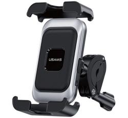 Usams kerékpáros, rolleres és motoros telefontartó (360°, kormányra rögzíthető, csúszásgátló, 4.7-7.