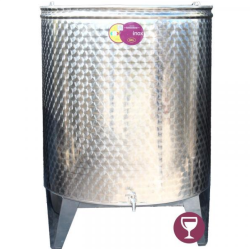 Panka bortartály inox 620 l-es , 3 csap, kúpos fenék (14540)