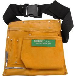 Extol Craft   szerszámtartó öv,3 zsebes, hasított bőr; műanyag csattal (418)