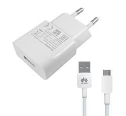 Huawei HW-050100E01W hálózati töltő USB aljzat (5W + microUSB kábel) FEHÉR