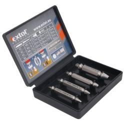 Extol Premium törtcsavar kiszedő klt. 4db (2,7-3,5-4,0-6,0 mm)×51mm, HSS (8801842)