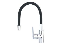 Balletto mosogató csaptelep hajlékony szilikon kifolyó csővel, fekete (81120)