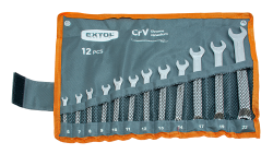 Extol Premium csillag-villás kulcs készlet hajlított, 12 db, 6-22 mm (8816080)