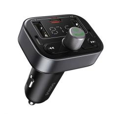 Baseus S-09 PRO bluetooth FM transmitter autós töltő 2 USB/Type-C aljzat (v5.3, 5V/2.4A, 18W, LED ki