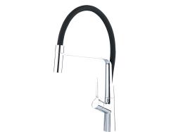 Balletto mosogató csaptelep fix helyzetű, hajlékony szilikon, 25mm, fekete (81130)