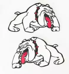 SPIKE BULL DOG matrica 2dbos M-méret WHITE