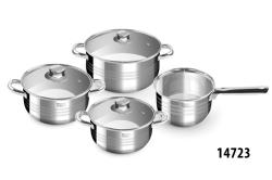 Perfect Home Diamond 7 részes rozsdamentes edénykészlet üvegfedővel (14723)