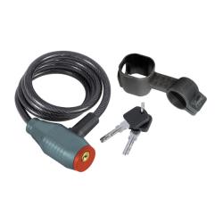 Extol Premium kerékpárzár, spirál, 8×1000mm, 2 db kulcs, műanyag tartóval (8857814)