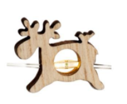 Home Mikro LED-es fényfüzér, 20 LED, rénszarvas figura (ML 23/WW)