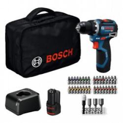 Bosch GSR 12V-32 akkus fúrócsavarozó szerszámostáskában (06019N7004)