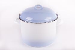 Bonyhádi zománcozott fazék + fedő kék árnyalt 24 cm